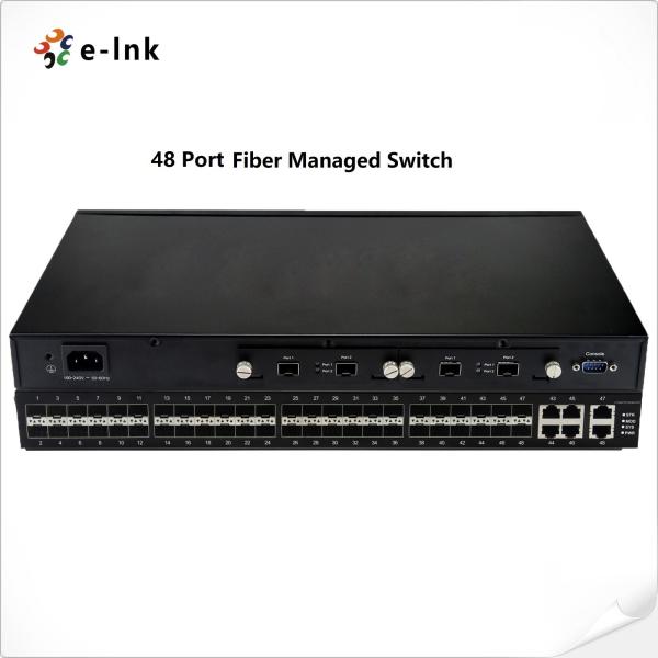 Quality Fiber Switch L3 Managed 48 Port Gigabit SFP With 2-Port 10G SFP And 6-Port Combo Ethernet wholesale