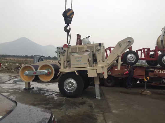 Three Ton Diesel Cable Winch For Laying Cable Or Erecting Of Pole Pylon