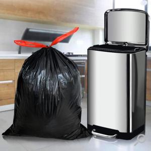 Green 13 Gallon Embossed Drawstring Biodegradable Trash Garbage Bags Strong and