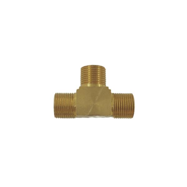 Quality 1/4inch  M/M/M Tee Brass thread Pipe Fitting wholesale