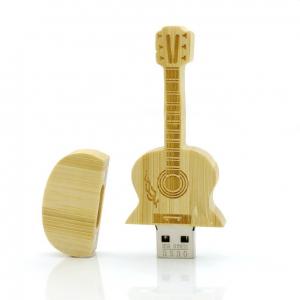 Cheap Guitar Shape Promo Gifts Wooden USB flash Drives 32Gb With Nice Gift Wood Packing for sale