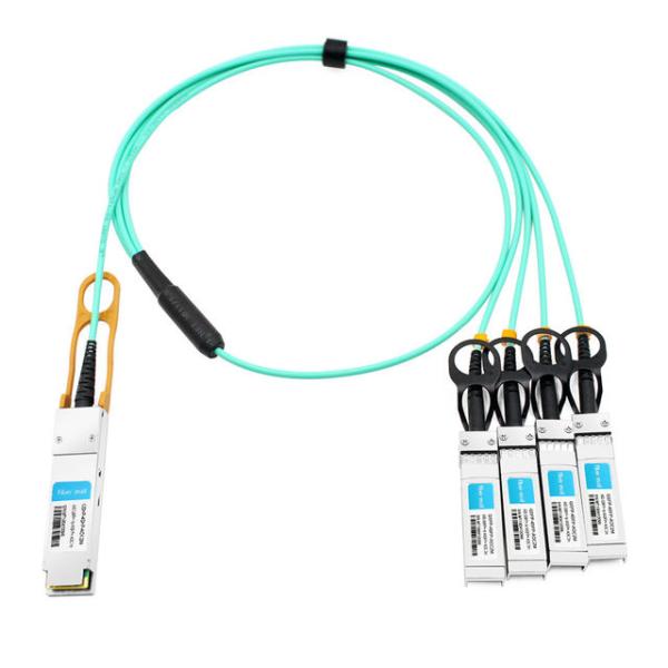 Avago AFBR-7IER02Z Compatible 2m (7ft) 40G QSFP+ to Four 10G SFP+ Active Optical