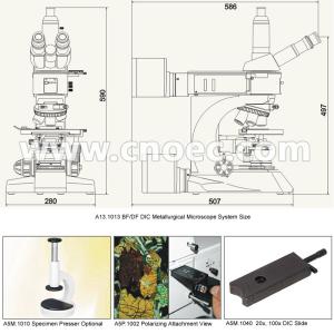 Infinity Trinocular BF / DF DIC Metallurgical Optical Microscope Halogen Light