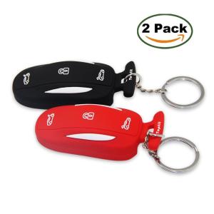 Topfit Silicone Car KeyChain for Tesla Model X P90D-Black