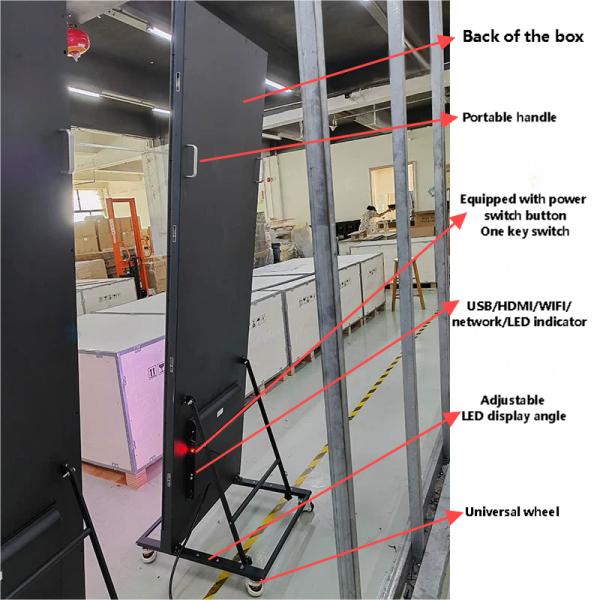 Mirror led Poster Digital Poster Display 4G /5G/ Wifi/ USB Control Led Poster screen