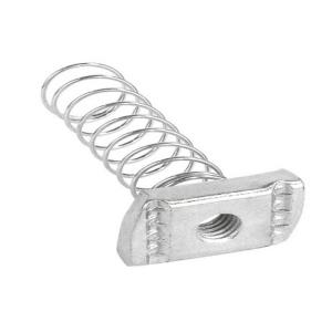 Carbon Steel Metal Nut Blue Yellow White Galvanized M6 Spring Nut High Strength