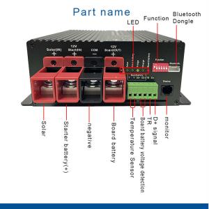 Dual Input DC12V 30A Booster Charger Solar Charger Controller with Fridge Power