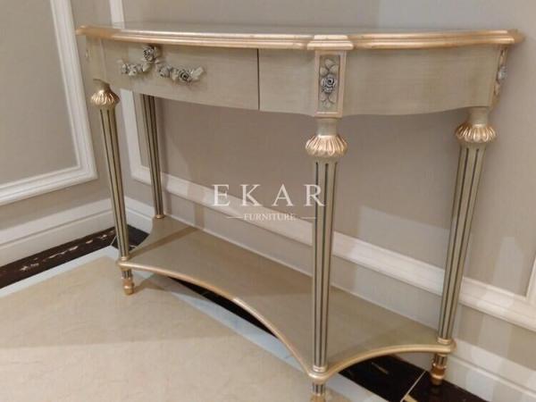 Quality Art deco console table mirrored console table antique apricot console table FH-108 wholesale