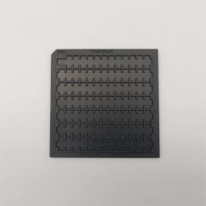 China ROHS Black Plastic Waffle Pack Chip Trays For Bare Die on sale
