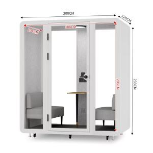 K212 Bench Sofa Portable Soundproof Proof Phone Booth Modular Home Office