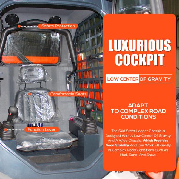 Mini Skid Steer Loader Mini Crawler Skid Steer Loader for Construction Works