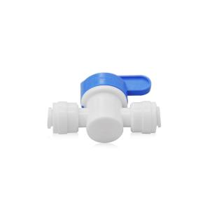 Plastic 1/4" Recoil Ball Value Water Purifier Accessories Thread Connecting