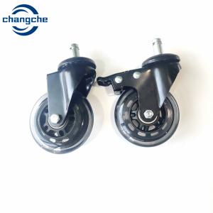 White Roller Wheel Casters With Green Mount Finish 125mm Height