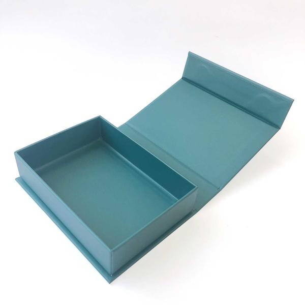 Quality Rectangle Blue Solid Magnetic Gift Box With Ribbon wholesale