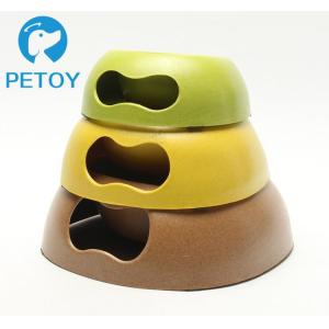 Biodegradable Bamboo Pet Bowl Feeders Environment Friendly Unique Design