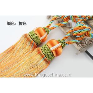 Delicate custom long tassel fringe trimming for curtain attractive tieback