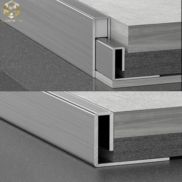 Tile Trim Aluminum Extrusion Profiles Channel Floor Side
