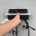 international power usb desktop pop up socket outlet/ multimedia hidden