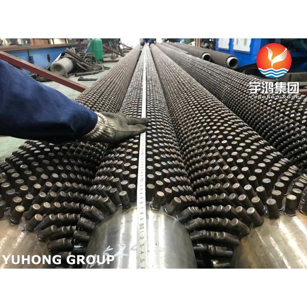 Quality ASME SA335 P9 Chromium-Molybdenum Alloy Studded Finned Tubes For High-Temperature Furnace Applications wholesale