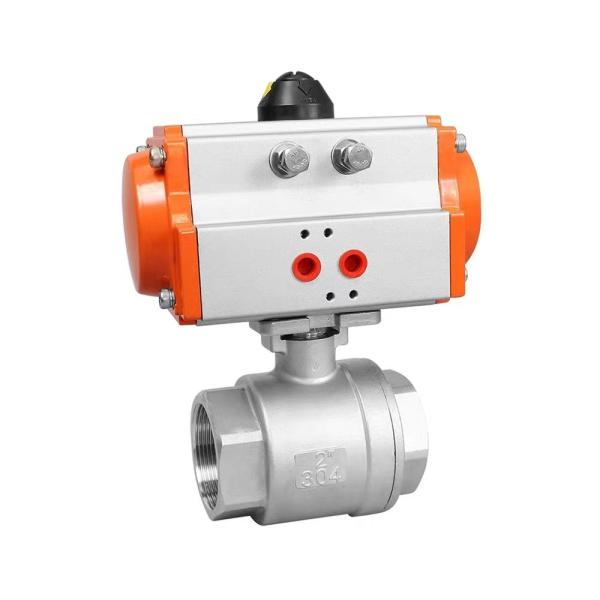 CF8 Pneumatic Valve with ISO 9001 Certification and Normal Temperature 2PC Ball