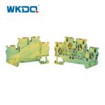 Easily Inserted Electrical Terminal Block Yellow and Green Durable Wire