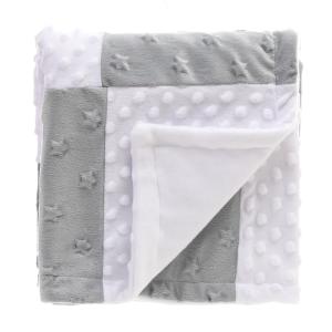 Polar Fleece Soft Baby Blankets For Infants No Filling Colorfast Stitching Color
