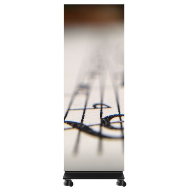 P1.25 LED Poster Display Front Service Standing & Foldable 1x5 For Exhibitions