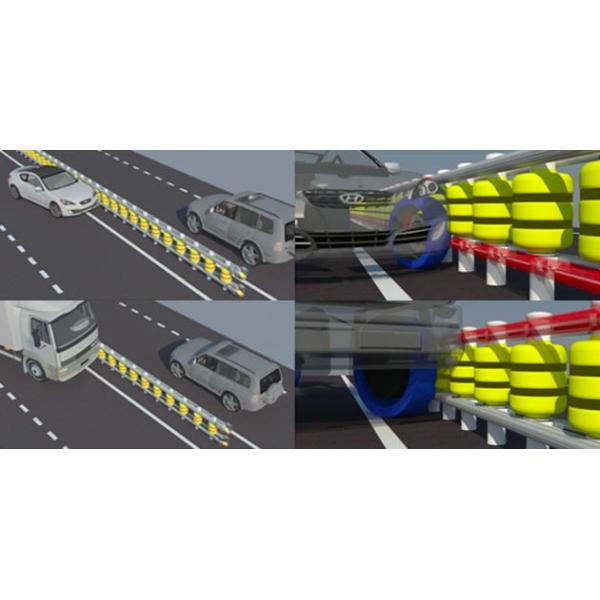 Height 510mm Highway Rotating Guardrail Roller Crash Barrier