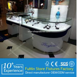 China modern design acrylic jewelry showcase with LED lights on sale
