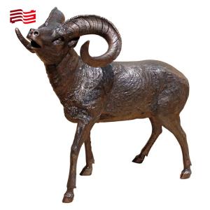 Modernistic Style Custom Color Bronze Bighorn Sheep Garden Sculpture for Outdoor