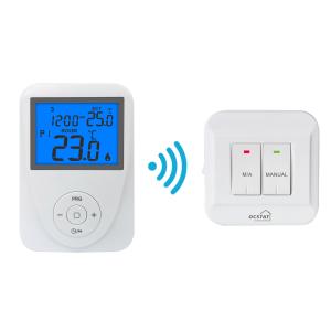 Riseem RF Digital Display Wireless Heating Thermostat White Color ABS Material