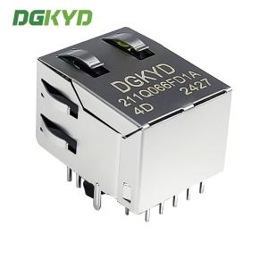 RJ45 Network Connector 1000M Base-T Integrated Filter With Light Strip Shielding