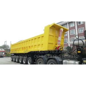 45m3 bulk heavy duty tipper trailer , 5 axle dumper trailer with 13R22.5 Tyre,