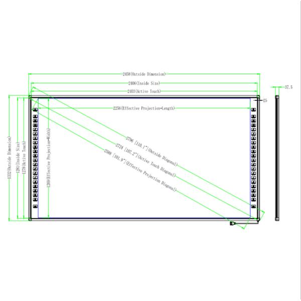 110 Inch Infrared Interactive Whiteboard 16 9 ultra wide