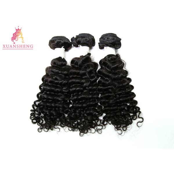 Quality Double Drawn Deep Wave Peruvian Human Hair 150% Density No Smell wholesale