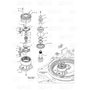 China Varied Weight Steel 378-9543 378-9544 E374F Excavator Swing Drive Catalog With Custom Colors on sale