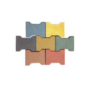 Outdoor Recycled Rubber H-Shaped Floor Tile and Horse Stable Rubber Floor with Interlocking Design