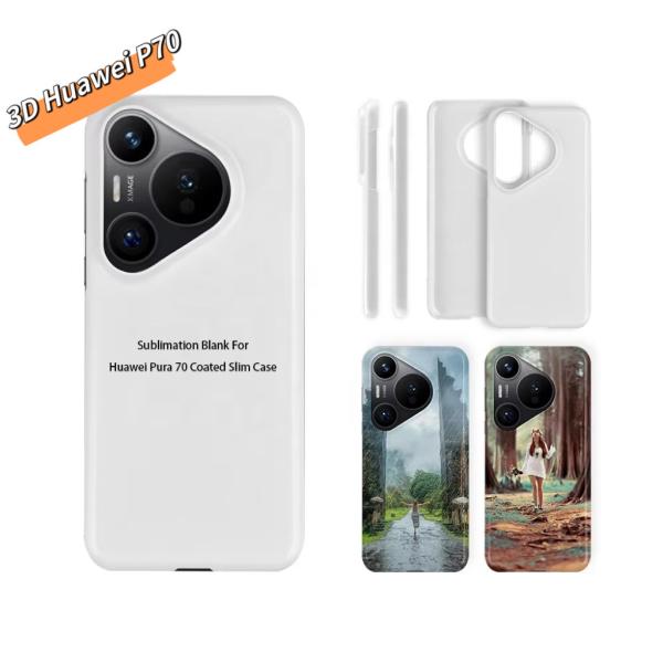Anti-Fingerprint Sublimation Blanks 3D Slim Phone Case For Huawei P70