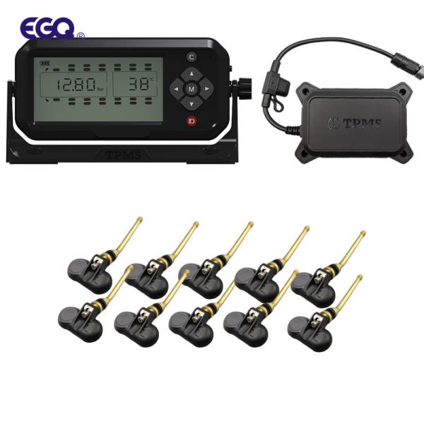 Quality 10 Wheel Valve Stem Sensor Tire Pressure Monitoring System 433.92 MHz LCD Segment Display wholesale