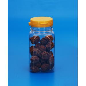 Plastic Material Candy Storage Jars Square Shape 48MM Caliber 310Ml