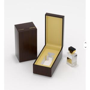 Luxury Wooden Perfume Box with Magnetic Closure Velvet Lining and Wood & MDF