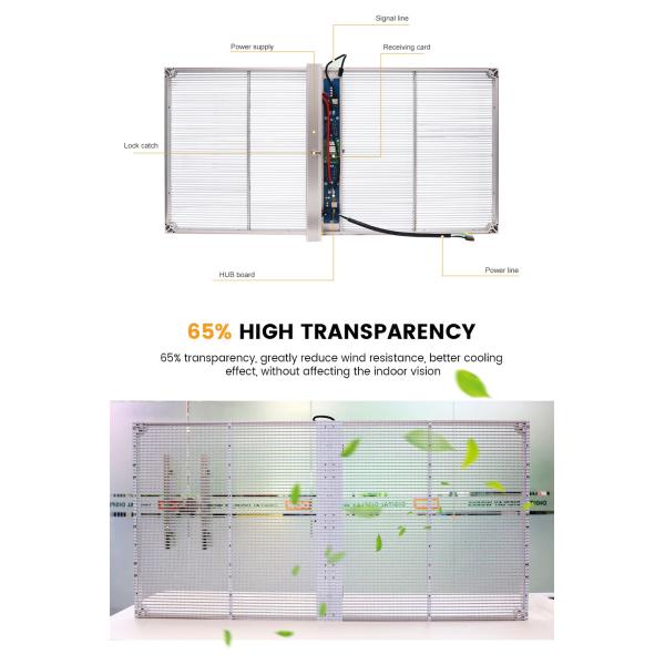 High Performance 4S Store Glass Windows Advertising Video Wall Display P3.91 P7.81 High Resolution Transparent Led Screen