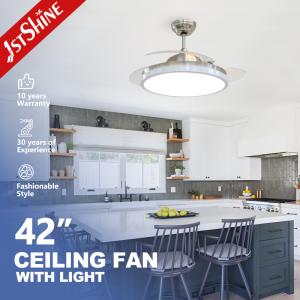 Lighting and Circuitry Design 42'' Invertible Retractable Blades Ceiling Fan