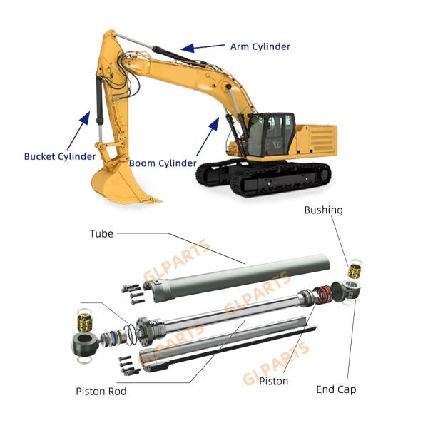 EC460B EC460C Hydraulic Bucket Cylinder VOE14550055 VOE14550077 For Volvo Excavator