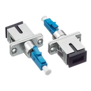 FTTH Rose Red Fiber Adapter Single Mode LC/UPC Male to SC/UPC Female Hybrid