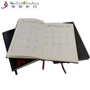 A5 PU Leather Daily Weekly Custom Planner Printing Service Thread Sewing Binding