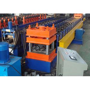 Colored Steel Highway Guardrail Roll Forming Machine , Tube Forming Machine