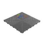 Light Gray PP Interlocking Floor Tile 400*400mm For Use In Garages Workshop
