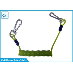 Tool Safety Lanyard 3m Coil Spring Lanyard With Carabiner Custom