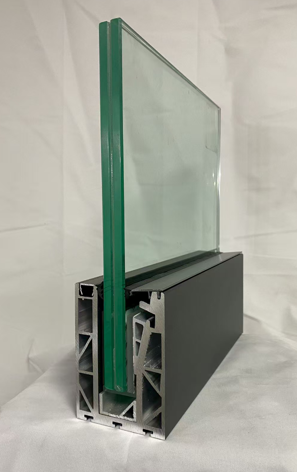 Aluminum Profile U Channel With Handrail For Glass Railing Balustrade